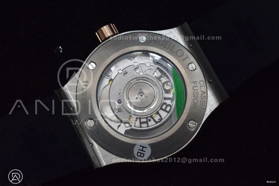 Best Dial Gummy Fusion Black 1:1 45mm RG Classic on Black HBF Strap A2892 Edition 0320